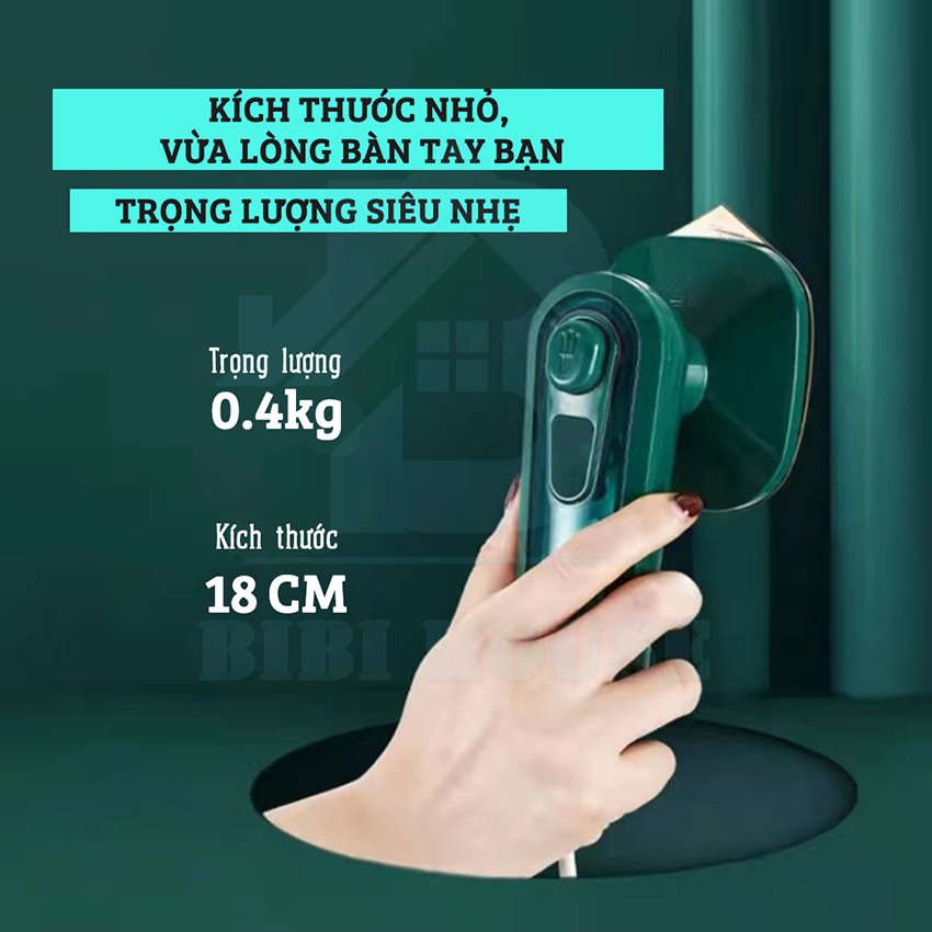 Bàn là hơi nước cầm tay mini , máy ủi hơi nước cầm tay công suất 33W MILOHOUSE 202