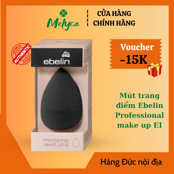 Mút trang điểm Ebelin Profession Make up EI cao cấp, tản phấn mềm mịn, tán kem nền đều màu Đức - Shop Melyca