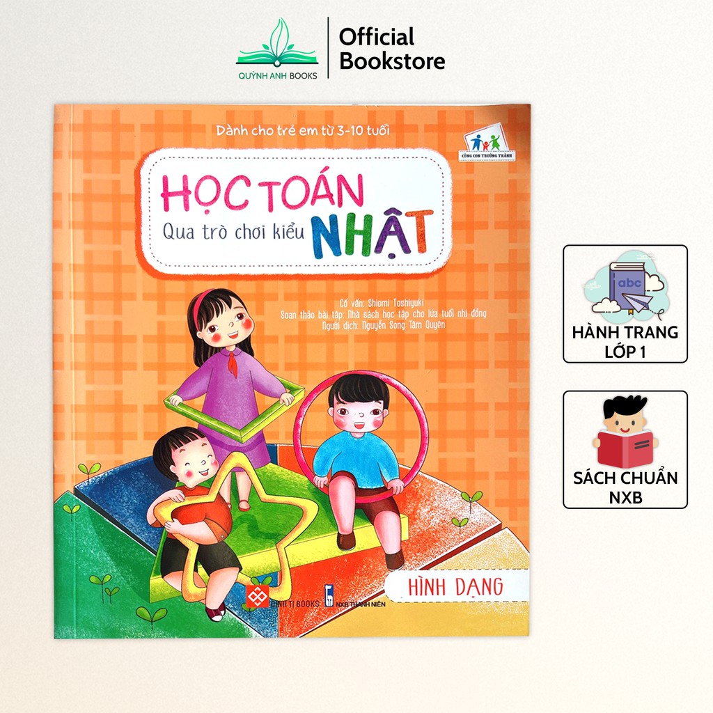 Sách - Học toán qua trò chơi kiểu Nhật - Hình dạng cho trẻ 3-10 tuổi - NPH Đinh Tị