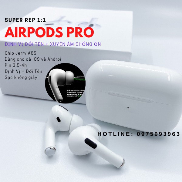 [Airpods Pro] Tai Nghe Không Dây Bluetooth Airpods Phiên Bản Pro ,Chống Ồn, Định Vị Đổi Tên Thế Hệ Thứ 3 Siêu Hot