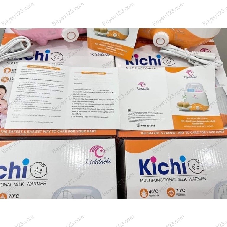 Máy hâm sữa và tiệt trùng 2 bình sữa cổ rộng Kichilachi Kichi (Tương tự Fatzbaby Fatz FB3012SL)