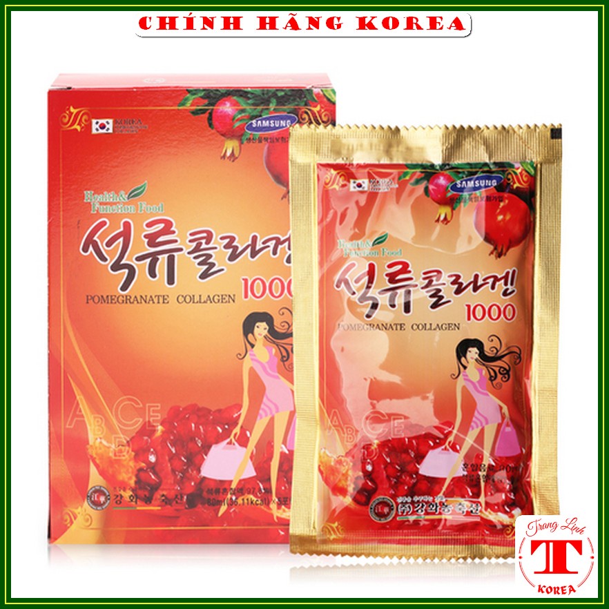 Nước Lựu Collagen hàn quốc, hộp 30 gói - Nước ép lựu Kanghwa - tranglinh