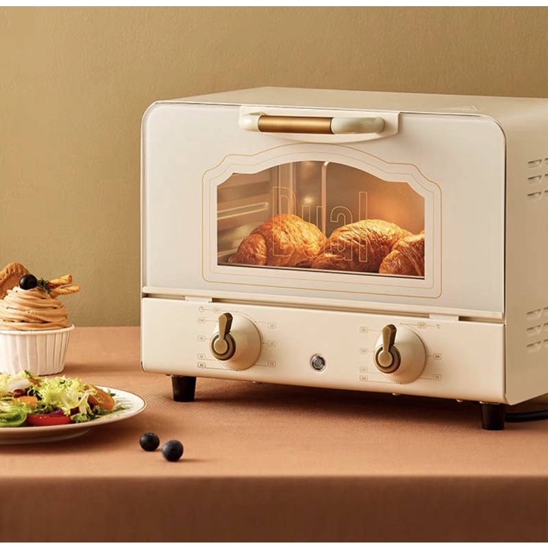 Lò nướng Dual DIK83 phong cách retro, hoàng gia 10L
