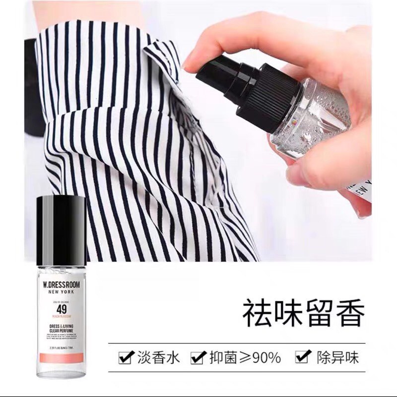 Nước hoa W DRESSROOM xịt khử mùi, xịt thơm quần áo, phòng ngủ...... 100% chính hãng Hàn Quốc mp