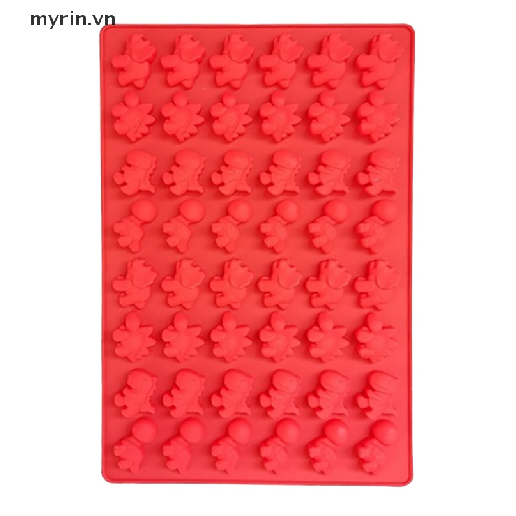 Khuôn Silicon Mềm Làm Đá / Sô Cô La / Kẹo 48 Lỗ Hình Khủng Long