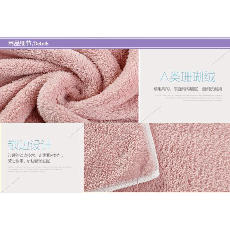 Khăn Tắm Nhung San Hô Mềm Mại 34*80cm