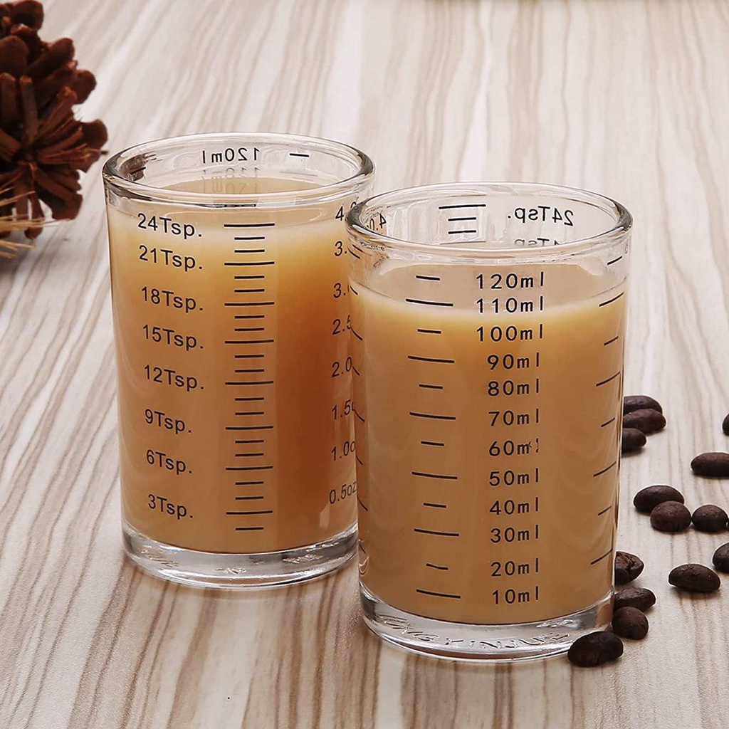 Bình Pha Cà Phê Espresso Chịu Nhiệt Kèm Thước Đo Chuyên Dụng Kính
