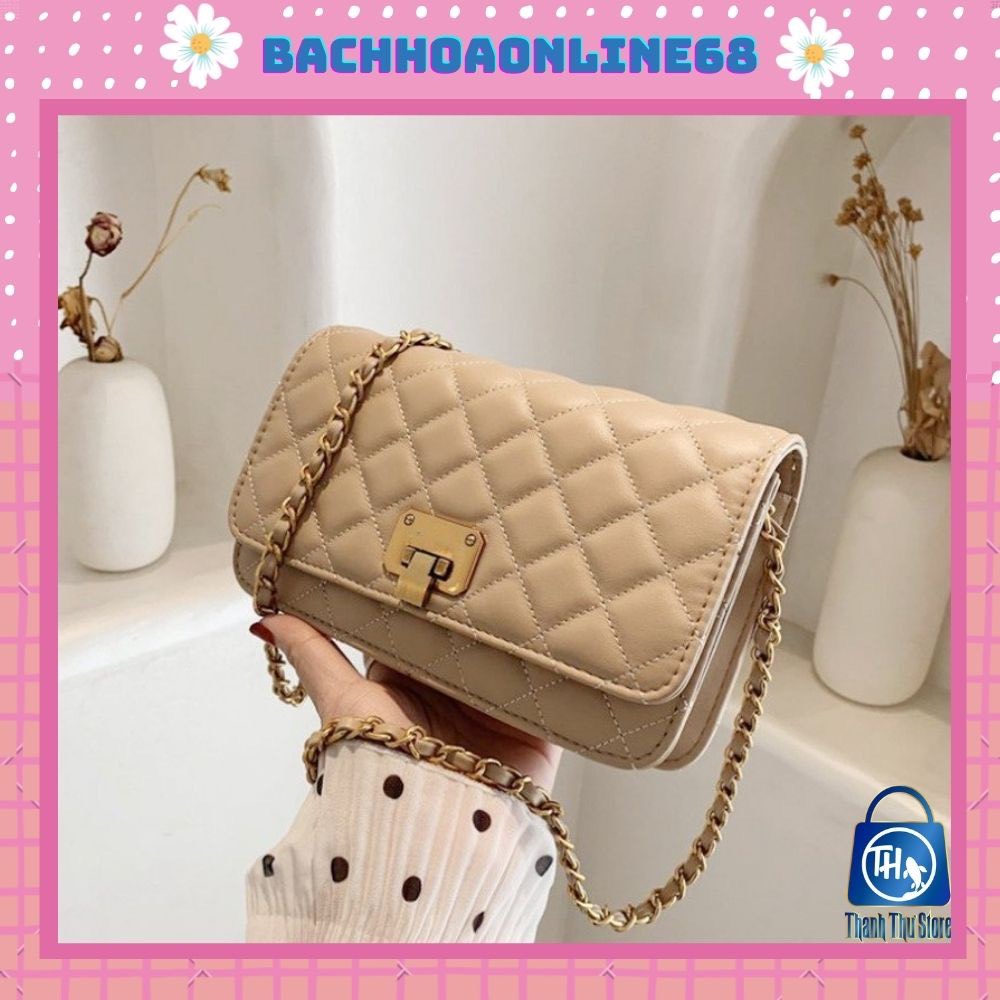 Túi xách nữ, túi đeo chéo đeo vai kẹp nách dây da luồn xích đẹp, đi chơi phong cách thời trang hàn quốc giá rẻ