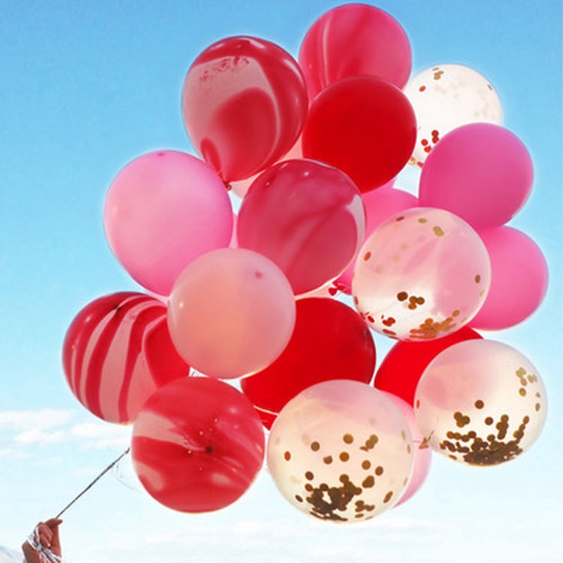 Set 10 bong bóng 12 inch họa tiết đá cẩm thạch trang trí tiệc cưới / sinh nhật