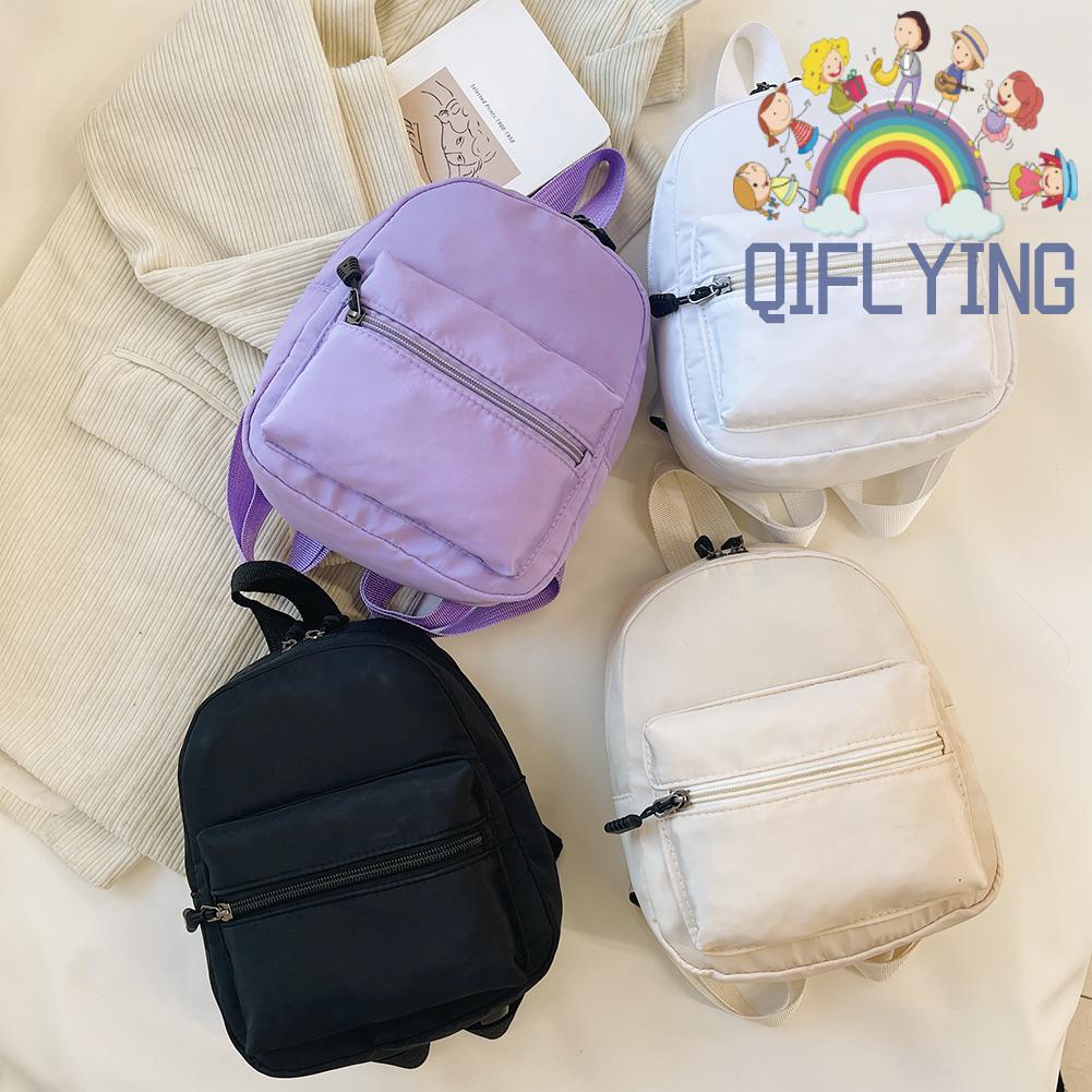 Ba Lô Nylon Mini Màu Trơn Thời Trang Dành Cho Nữ