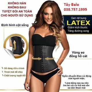 Đai gen nịt bụng Latex 25 xương thép chiều cao 25 cm - Hàng YTALY