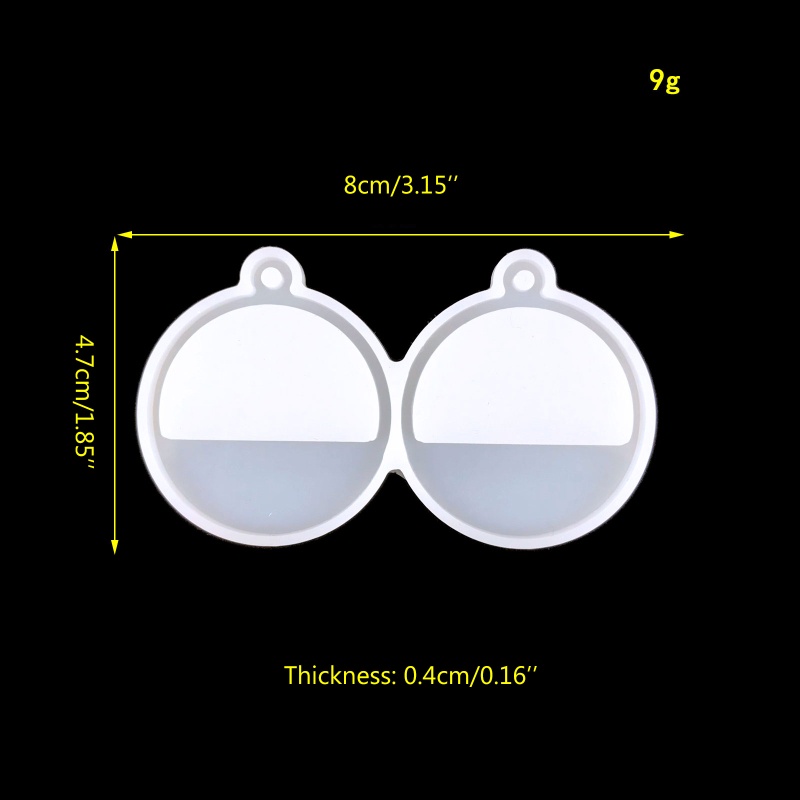 Khuôn Silicone Hình Tròn Làm Mặt Vòng cổ / Bông Tai