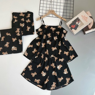set bộ lụa gấu