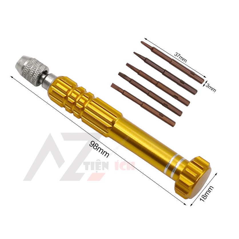 Bộ tua vít 5 đầu sửa chữa điện thoại đa năng cao cấp