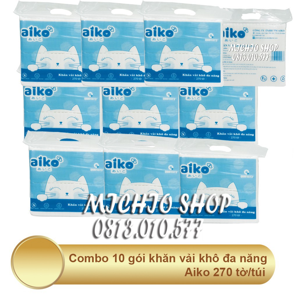 KHĂN VẢI KHÔ ĐA NĂNG AIKO 300Gr