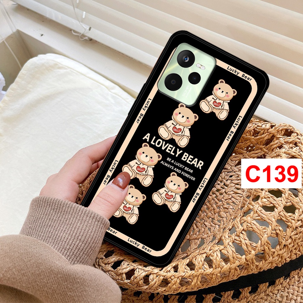 Ốp lưng Realme C35 in hình gấu bear cute đáng yêu. ốp realme c35 bền đẹp.