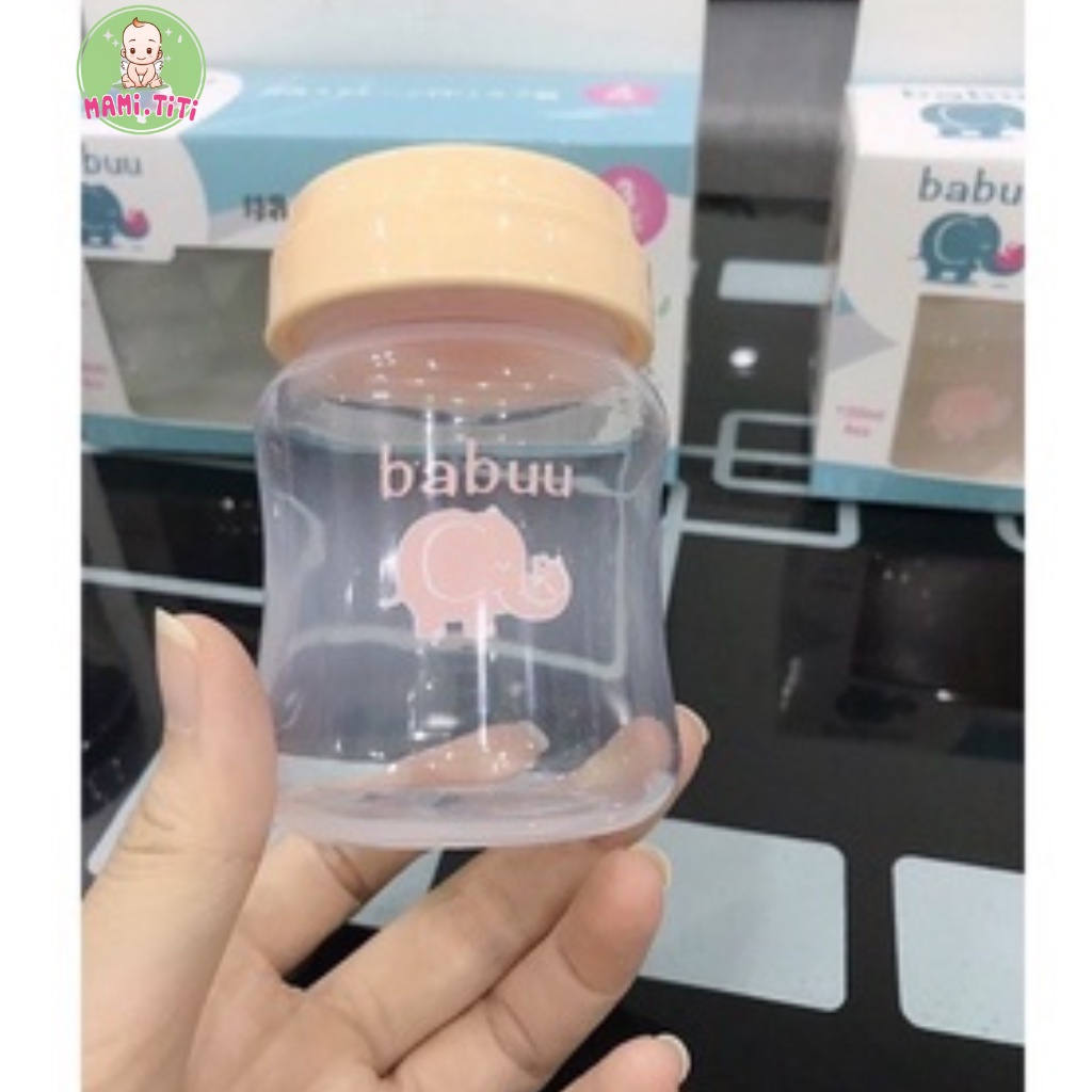 Bình trữ sữa, Bộ trữ sữa 3 bình cổ rộng Babuu Baby Nhật Bản 120ml