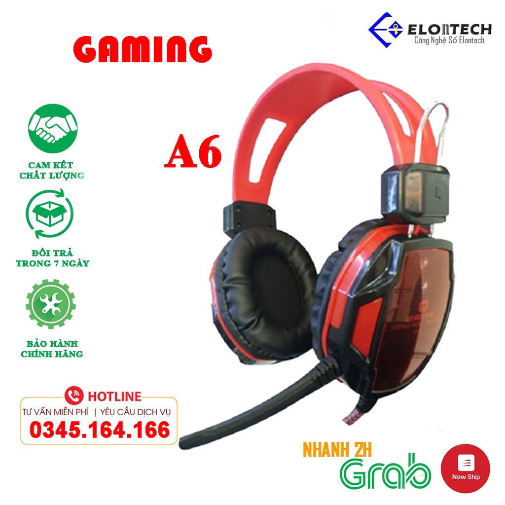 Tai Nghe Chụp Tai Chuyên Chơi Game Qinlian A6 jack 3.5 Có Micro, Dây Chống Đứt, Dùng Được Cho Máy Tính