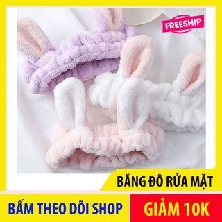 Băng đô tai thỏ 3d vải nhung đáng yêu