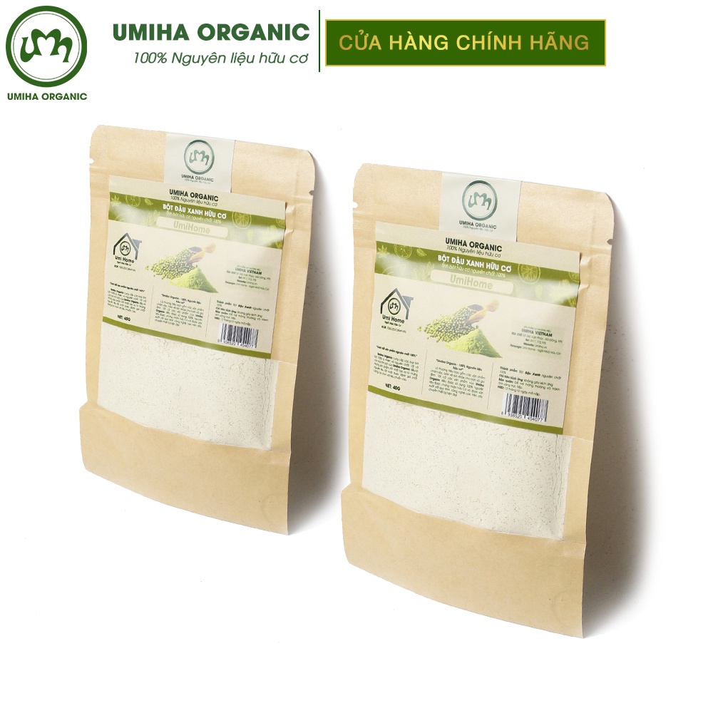 Bột Đậu Xanh Đắp Mặt Nạ Hữu Cơ UMIHA Nguyên Chất | Green Bean Powder 100% Organic 135g