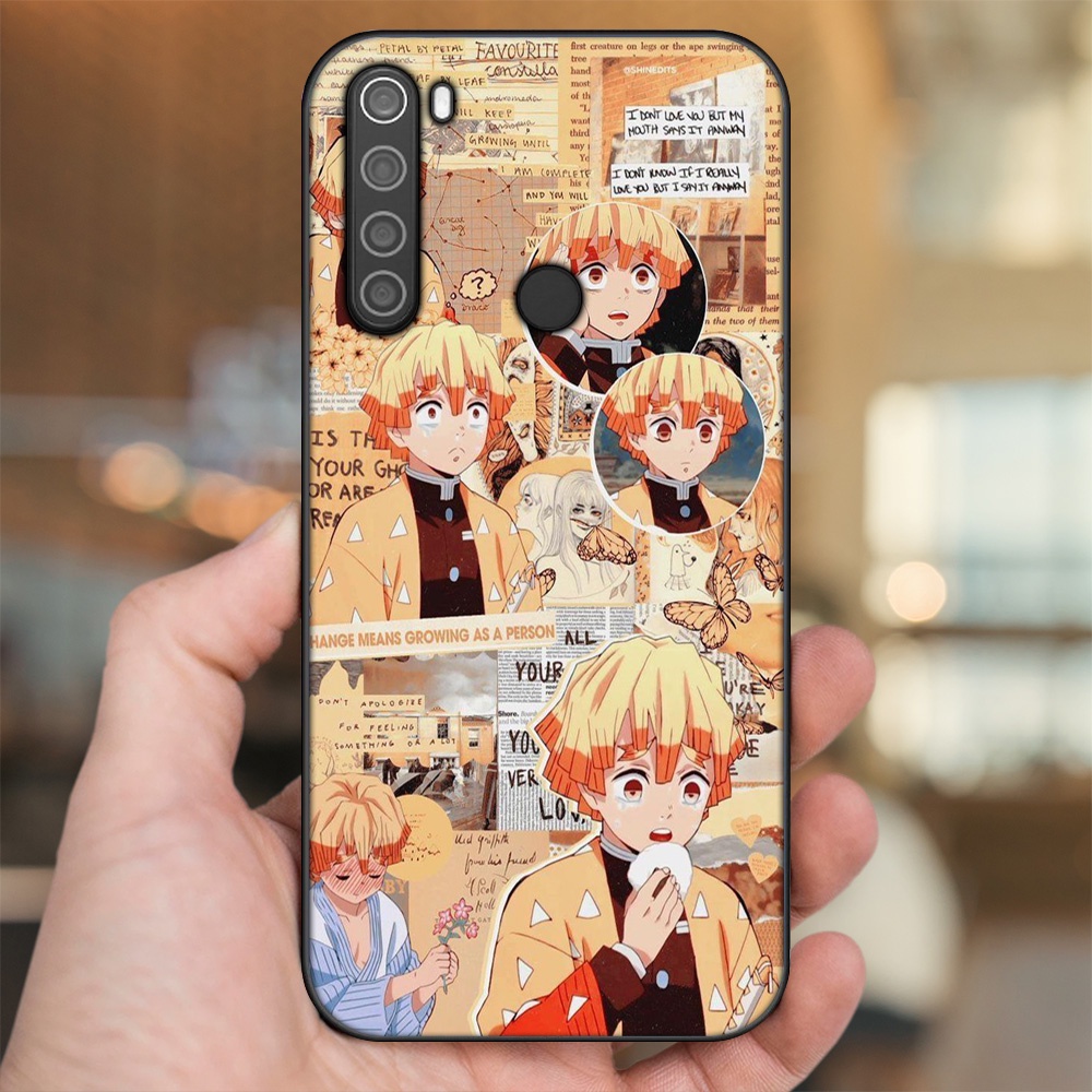 Ốp lưng Xiaomi Redmi Note 8 viền đen in hình Zenitsu Kimetsu no Yaiba