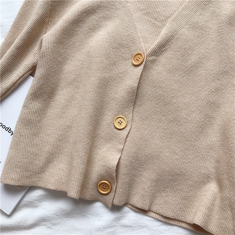 Áo cardigan tay loe màu be DK020 | BigBuy360 - bigbuy360.vn
