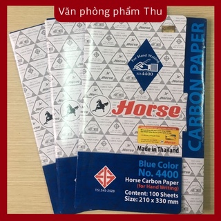 Giấy than horse màu xanh no. 4400 chính hãng