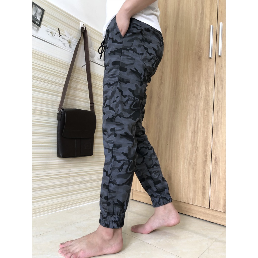 Quần jogger kaki rằn ri, camo, lính cực hot [ Lính xám ]