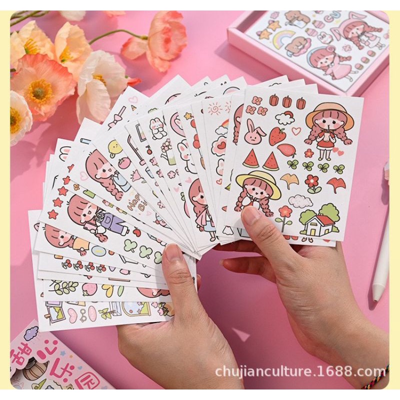 Sticker Phong Cách Hàn Quốc Trang Trí DIY Laptop, Sách Vở Học Tập