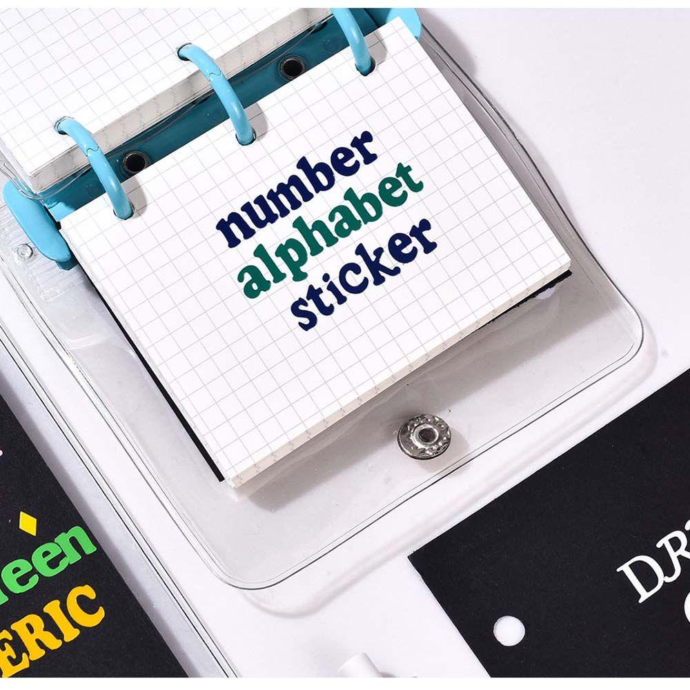 OCEANMAP Sticker Dán Trang Trí Album Ảnh Họa Tiết Chữ Cái Và Con Số Theo Phong Cách Retro Sáng Tạo