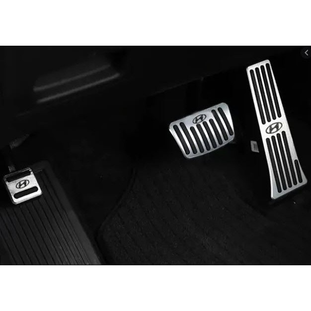 Ốp Chân Ga Chân Phanh Tucson, SantaFe 2019 - 2022, 3 chi tiết