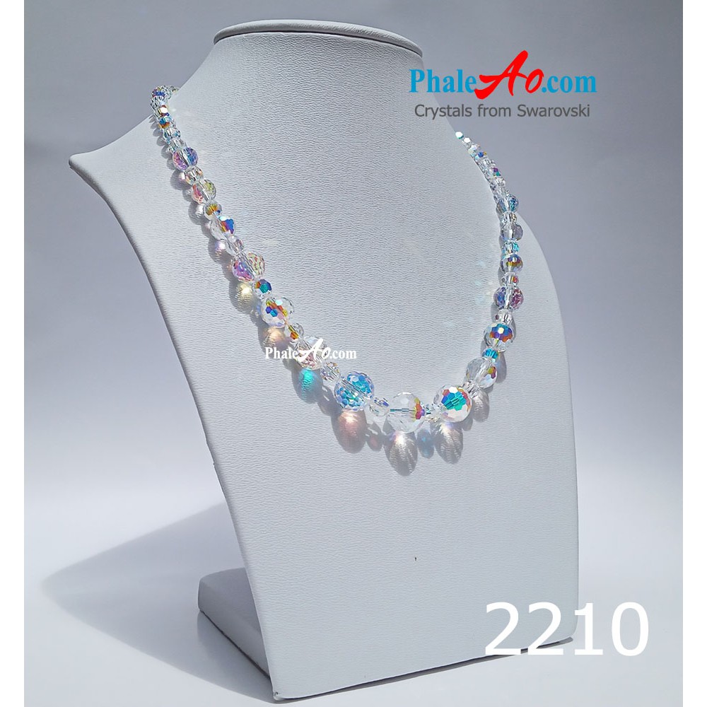 Pha lê Swarovski hạt tròn nhuyễn 5003 Disco Ball bead crystal 001AB size 6,8,10mm