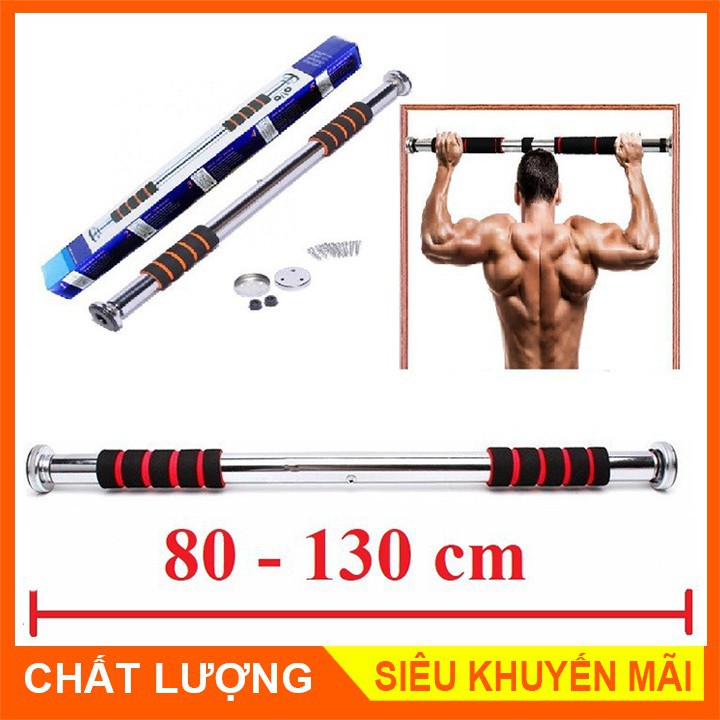 Xà đơn gắn tường, xà đơn gắn cửa thông minh loại 80cm - 130cm (hàng tốt)