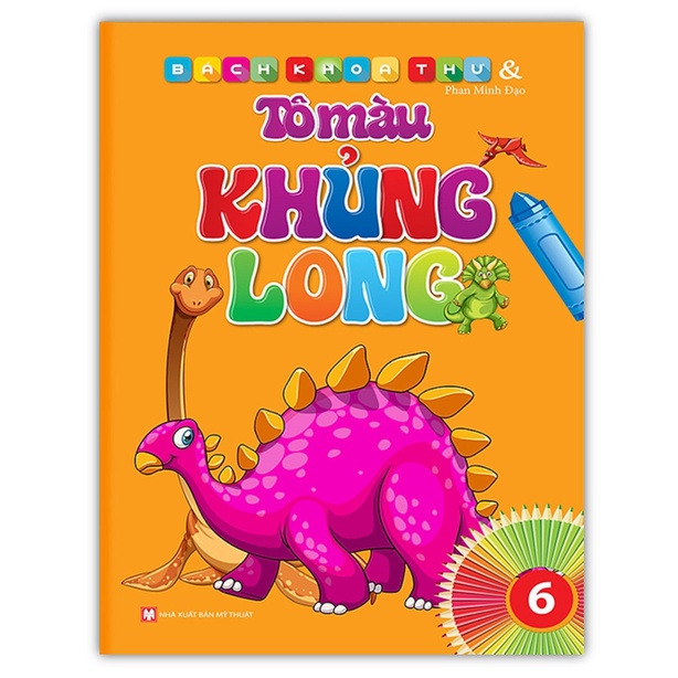 Sách - Bách khoa thư và tô màu khủng long 6