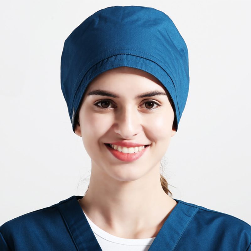 Mũ Vành Phẳng Màu Trơn Có Thể Điều Chỉnh Thắt Nơ Lưng Cho Nam Nữ Làm Đẹp / Y Tá / Bác Sĩ