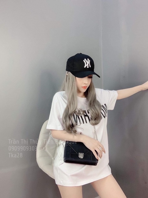 áo thun unisex form rộng in chữ đơn giản