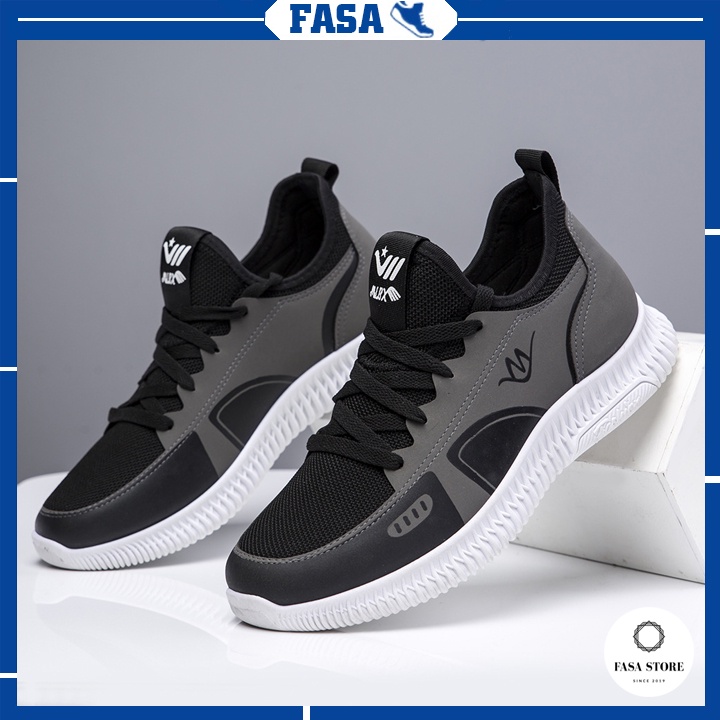 Giày thể thao nam chất da PU cao cấp dáng giày sneaker ôm chân đế mềm chống trượt FASA STORE