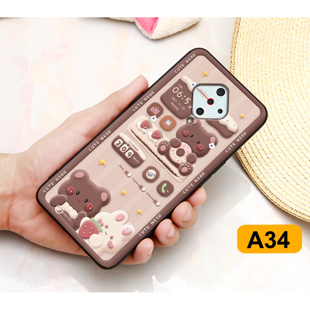 Ốp lưng Vivo S1 - Vivo S1 Pro in hình gấu dễ thương. ốp chống sốc bền đẹp
