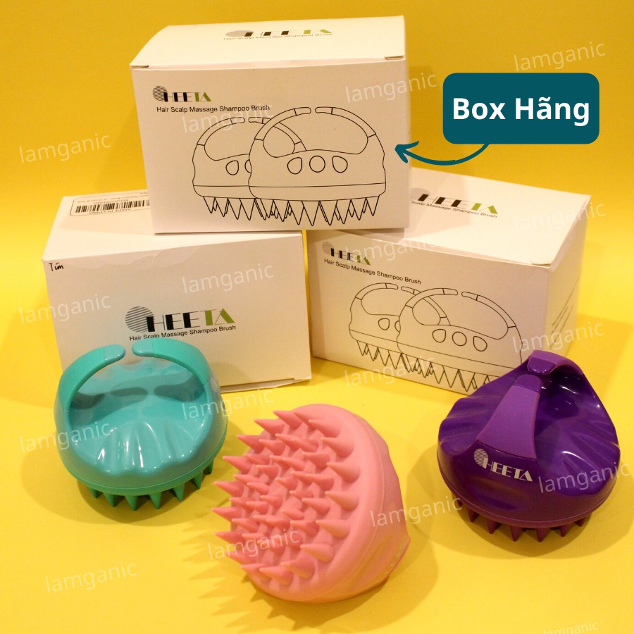 [BẢN MỚI US 2021] Lược gội đầu HEETA SHAMPOO BRUSH kích thích da đầu 2in1 giảm gàu, rụng hiệu quả
