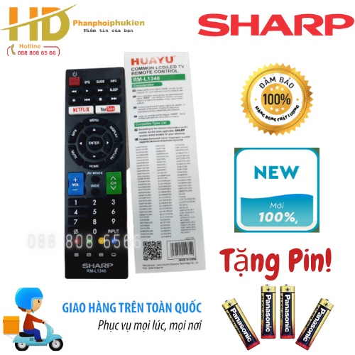 REMOTE TIVI SHARP SMART RM-L1346