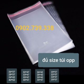 Túi opp đựng quần áo có dán miệng
