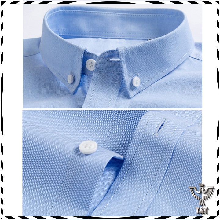 Áo sơ mi nam oxford dài tay kiểu dáng Hàn Quốc dáng ôm cổ bẻ cao cấp full hộp SM01 | BigBuy360 - bigbuy360.vn