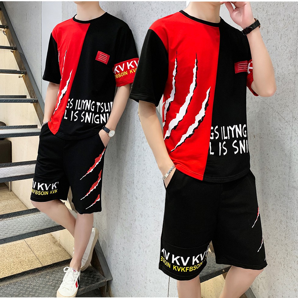 Bộ Quần Áo Thun Nam Thể Thao Mùa Hè ISIYING Phối Hai Màu Trẻ Trung Thời Trang SEPTEMBERGIRL1989 SET NAM 9000099 | BigBuy360 - bigbuy360.vn