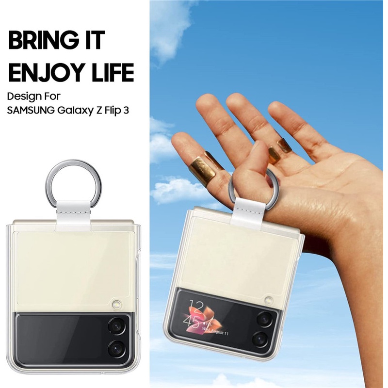 Ốp Điện Thoại Nhựa PVC Cứng Nhám Trong Suốt Chống Sốc Cho Samsung Galaxy Z Flip 4 5G Z Flip 3