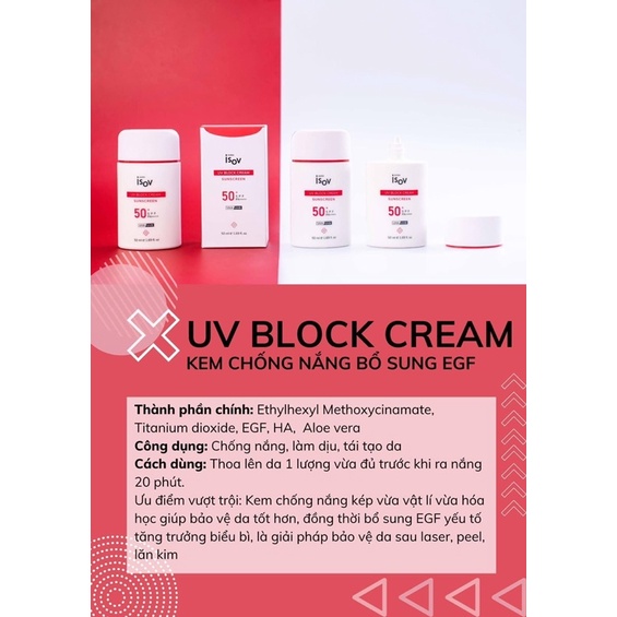 KEM CHỐNG NẮNG BẢO VỆ DA HÀN QUỐC VẬT LÍ UV BLOCK ISOV SPF 50+++