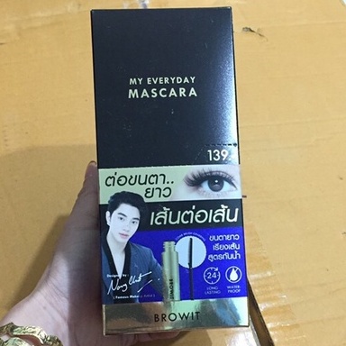 [Ảnh thật] Mascara Browit Nongchat Thái Làm Dày Dài Mi Chuyên Dụng Cho Makeup