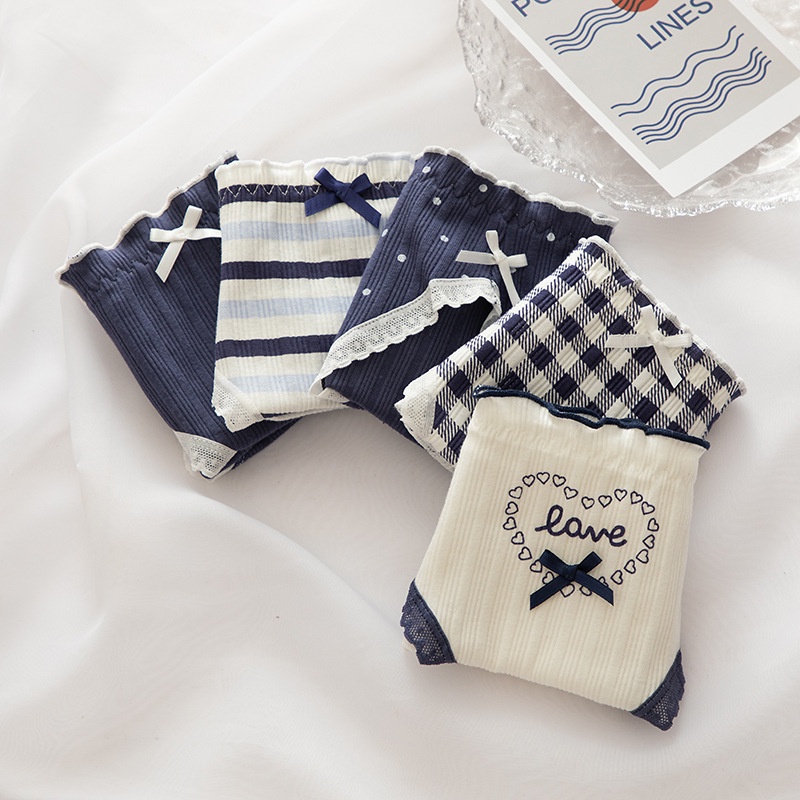 Quần Lót Nữ Cao Cấp, Quần Lót Cotton Dễ Thương Kháng Khuẩn Co Dãn 4 Chiều ZANA BRA L396