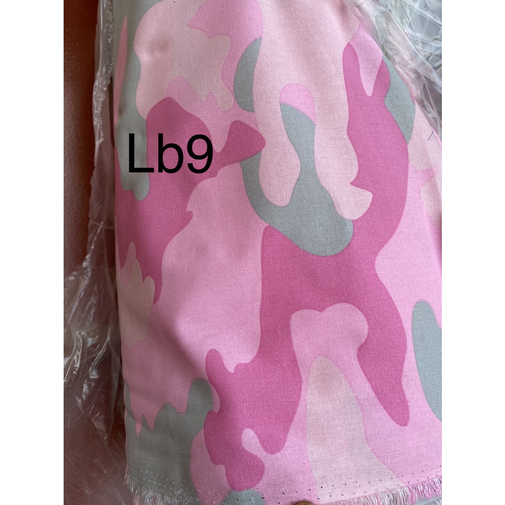 Vải linen bột rằn ri hồng Lb9
