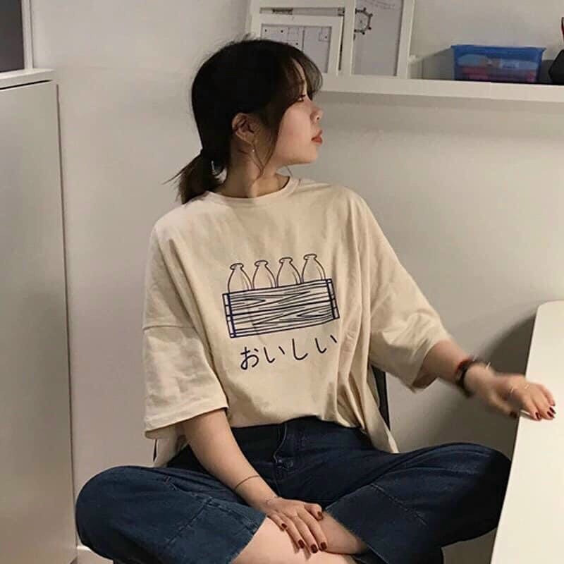 Áo thun tay lỡ nữ freesize dưới 56kg - SNT003