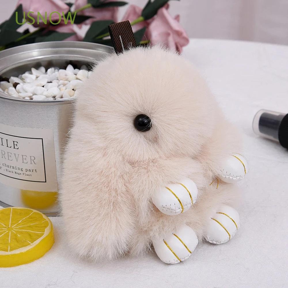 Móc Khóa Hình Thỏ Bông Dễ Thương Dùng Trang Trí Balo/ Túi Xách